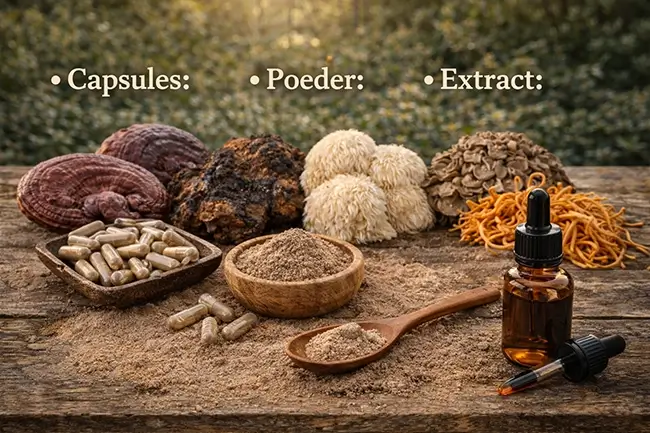 Hoe gebruik je adaptogene paddenstoelensupplementen