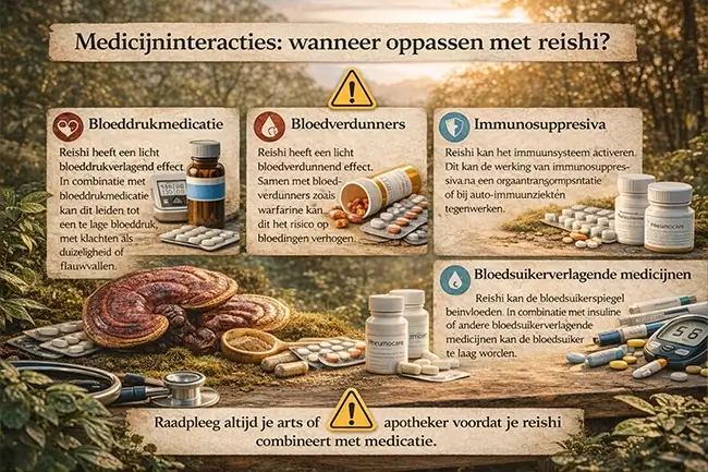 Medicijninteracties- wanneer oppassen met reishi