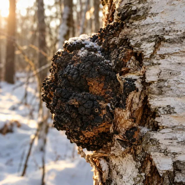 Chaga paddenstoel